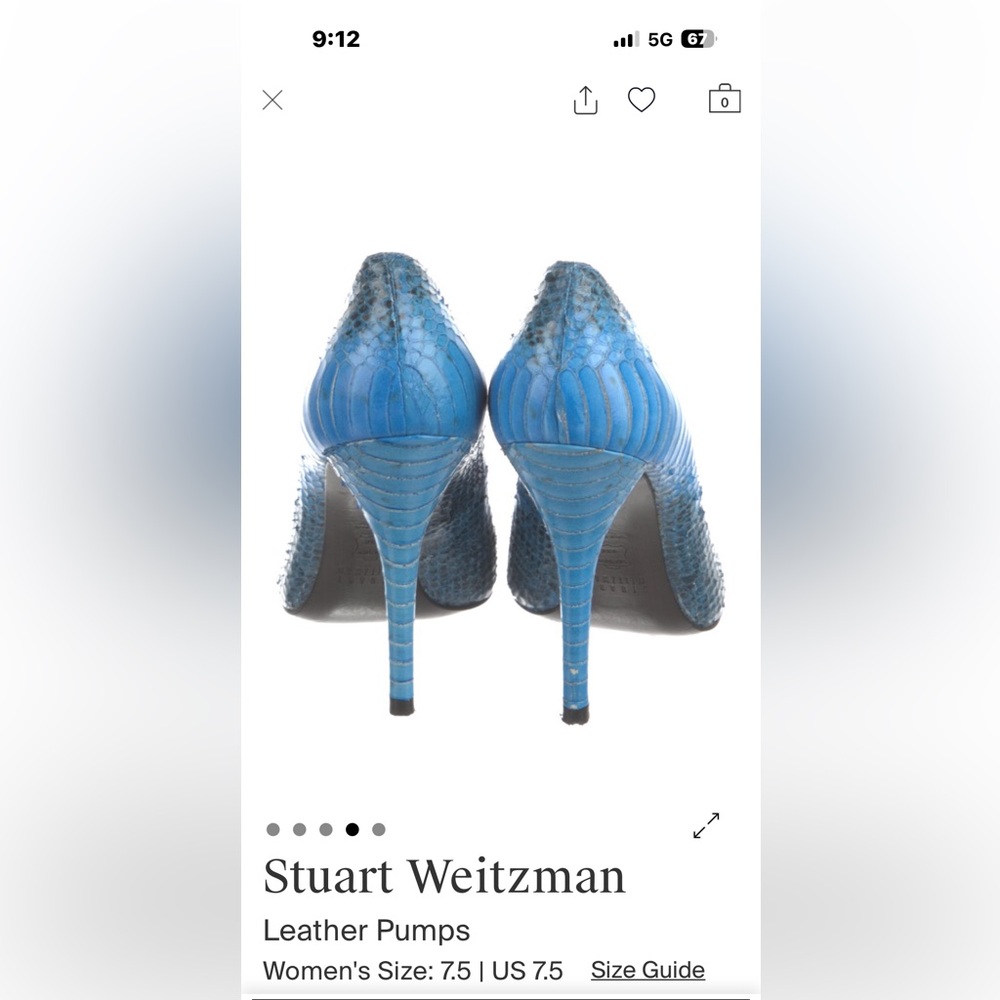 Stuart Weitzman Blue Python Pumps - image 4